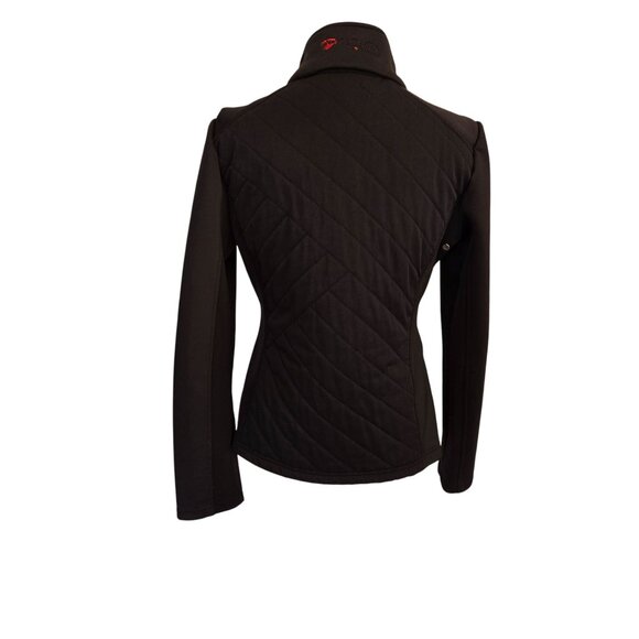 Catago Quilted Equestrian Black Riding Jacket Women's Large - Picture 3 of 16